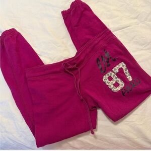 low rise aeropostale vintage capri sweats y2k style with leopard print